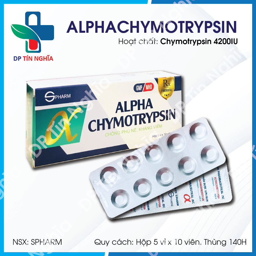 AlphaChymotrypsin vỉ nhôm