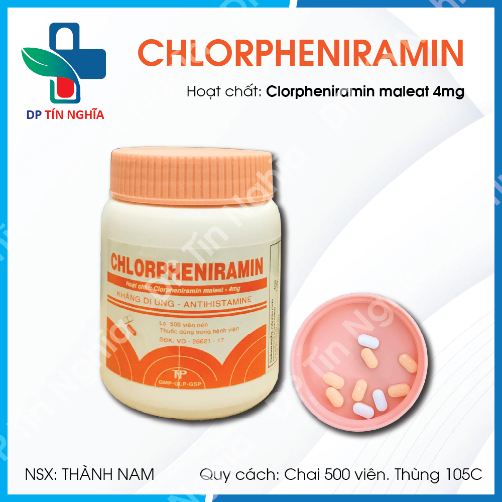 Chlorpheniramin trắng cam