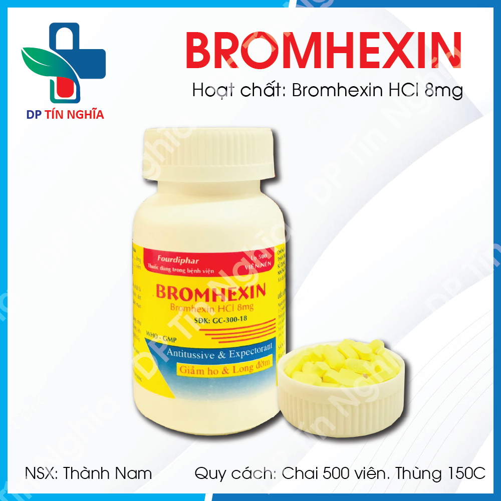 Bromhexin 8mg TN vàng